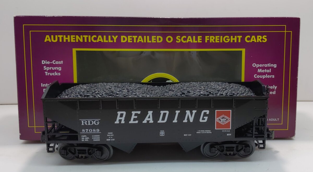 MTH 20-97450 O Reading Hopper #87089 NIB