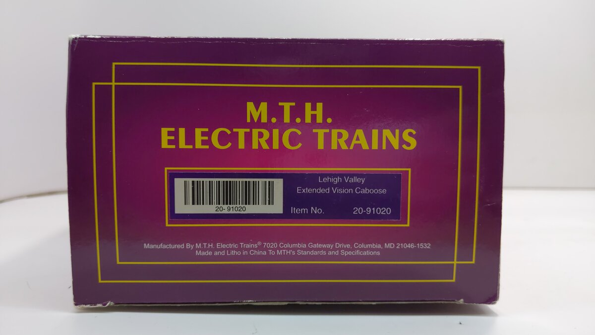 MTH 20-91020 O Scale Lehigh Valley Extended Vision Caboose #95016 LN/Box