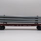 MTH 30-76015 O Gauge Lehigh Valley Flat Car - w/Bulkheads LN/Box