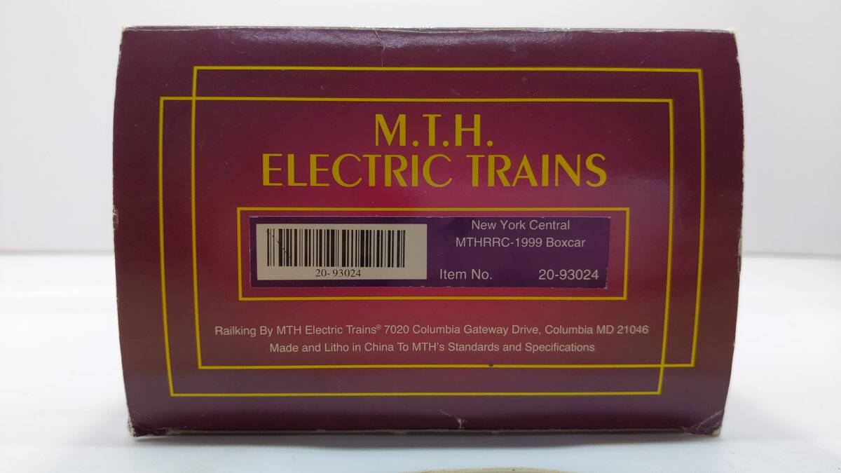 MTH 20-93024 O Gauge New York Central MTHRRC-1999 Box Car #4517 LN/Box