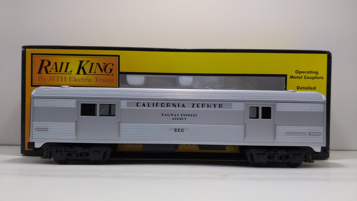 MTH 30-6050 O Gauge "California Zephyr" Streamlined Baggage Car LN/Box