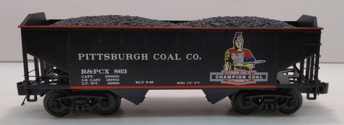 MTH 20-97612 Pittsburgh/Champian Coal Co. 2-Bay Hopper #863 EX/Box