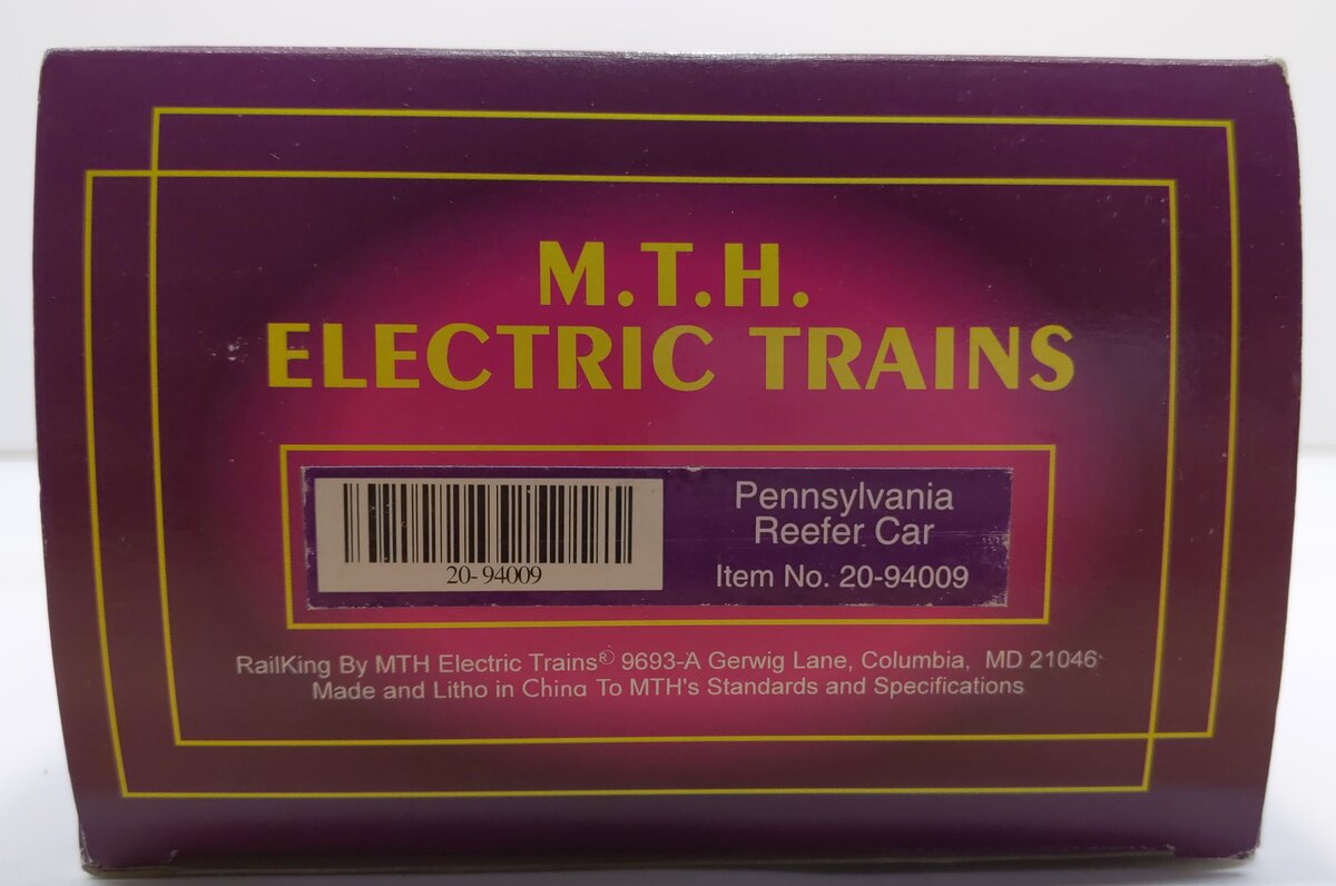 MTH 20-94009 O Pennsylvania Railroad 40' Single Door Reefer Car #19247 LN/Box