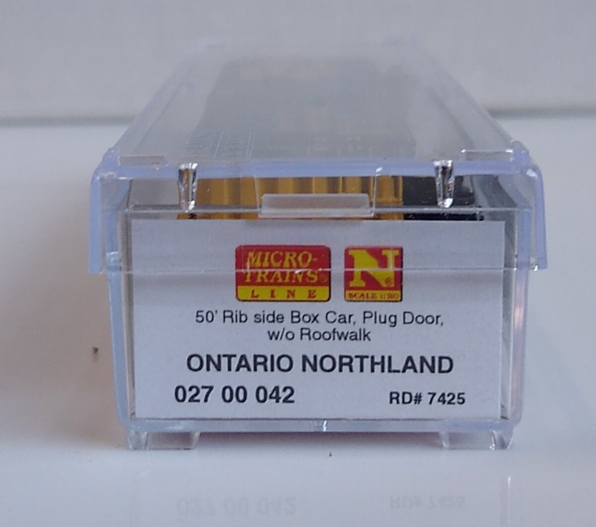Micro-Trains 02700042 N Ontario Northland 50' Plug Door Rib Side Boxcar #7425