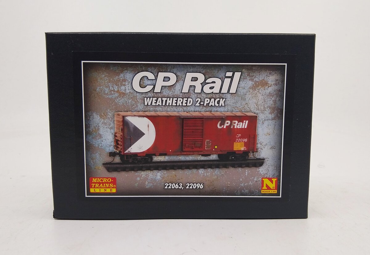 Micro-Trains 99305990 N CP Rail Weathered 40' Boxcar (Set of 2)