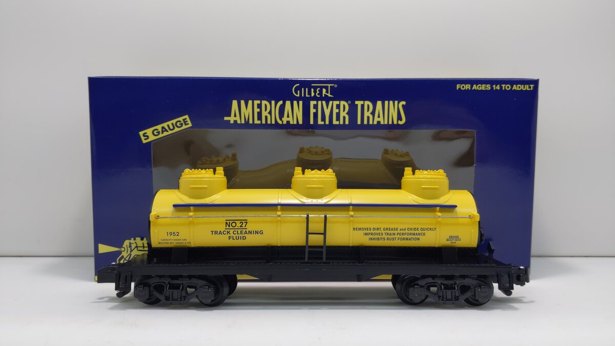 American Flyer 6-48440 S Gauge Track Cleaning Fluid 3-Dome Tank Car #27 LN/Box