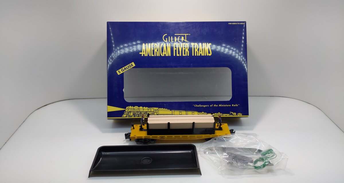 American Flyer 6-49011 S Scale Union Pacific Moe & Joe Lumber Flatcar #15100 LN/Box