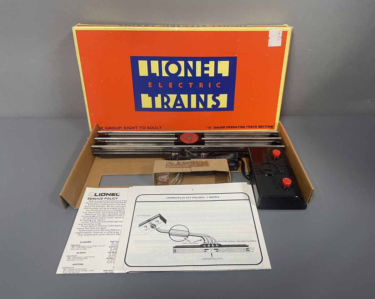 Lionel 6-5530 O Gauge Operating Track Section LN/Box