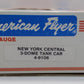American Flyer 4-9106 S Gauge New York Central Triple Dome Tank #9106[High-Rail] NIB