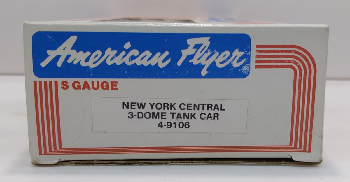 American Flyer 4-9106 S Gauge New York Central Triple Dome Tank #9106[High-Rail] LN/Box