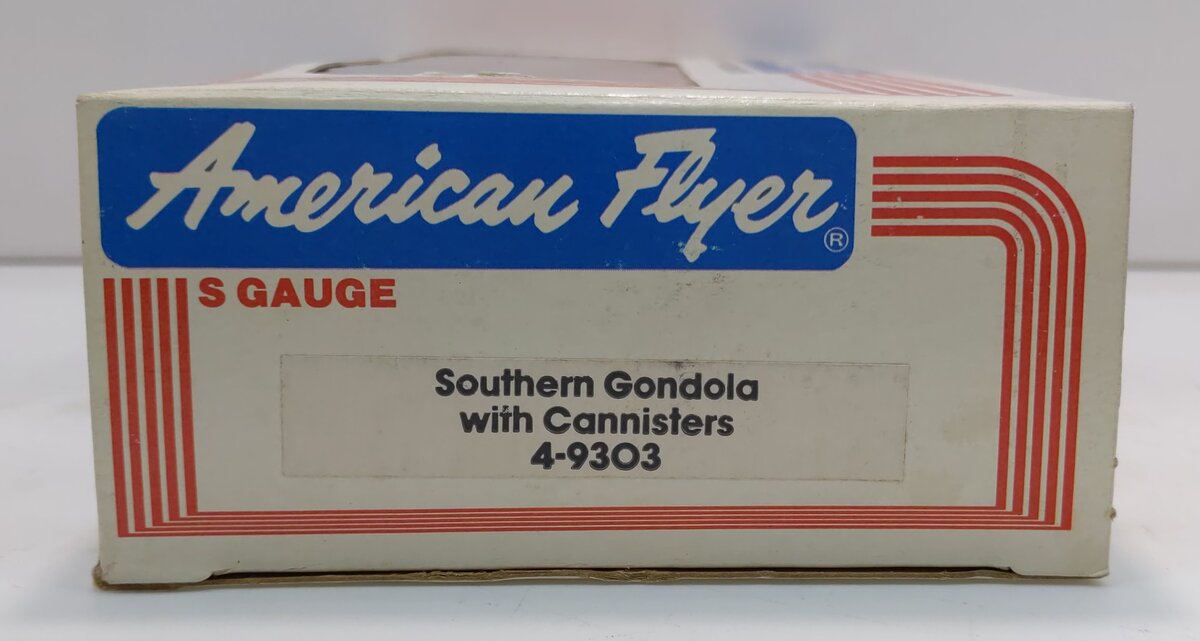 American Flyer 4-9303 S Gauge Southern Gondola With Canisters #9303 NIB