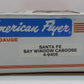 American Flyer 4-9405 S Scale Santa Fe Bay Window Illuminated Caboose #9405 LN/Box
