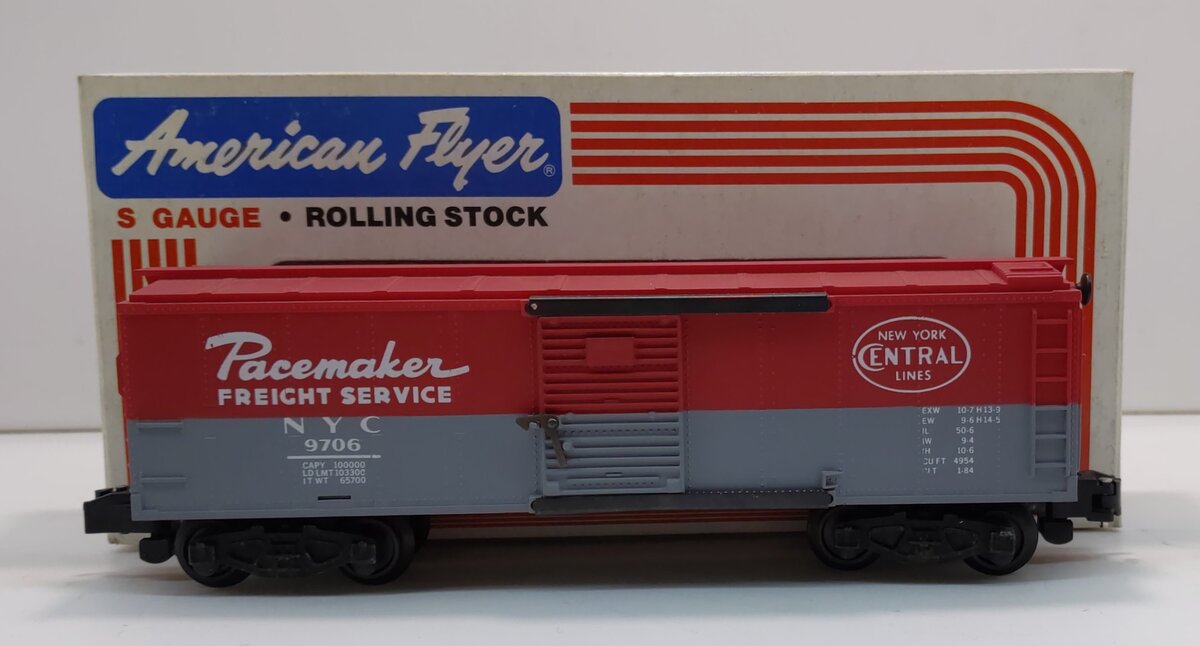 American Flyer 4-9706 S Gauge New York Central Boxcar #9706 NIB