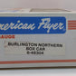 American Flyer 6-48304 S Gauge Burlington Northern Boxcar #48304 NIB