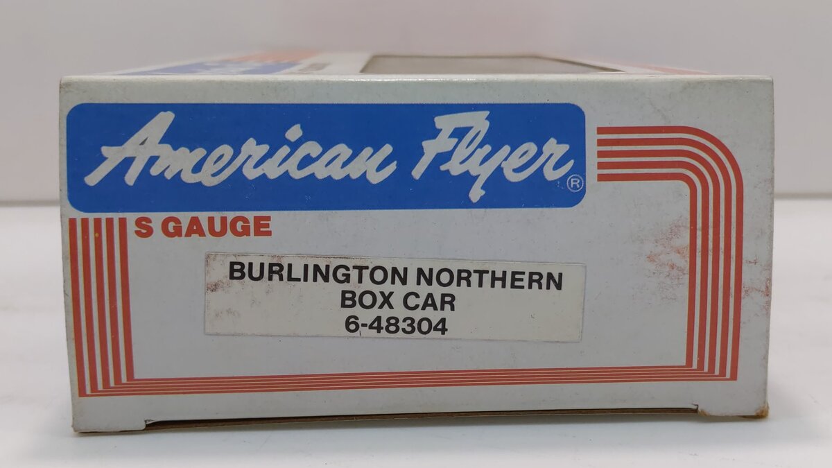 American Flyer 6-48304 S Gauge Burlington Northern Boxcar #48304 NIB