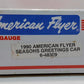 American Flyer 6-48309 S Gauge 1990 Seasons Greetings Boxcar #8309 LN/Box