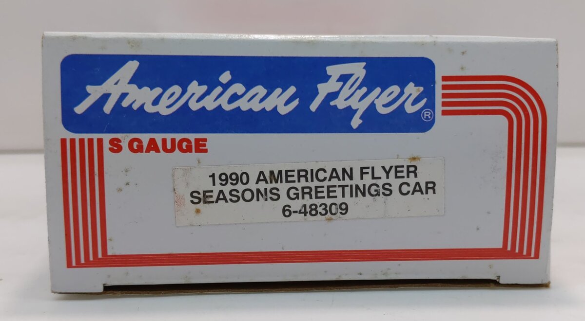 American Flyer 6-48309 S Gauge 1990 Seasons Greetings Boxcar #8309 LN/Box