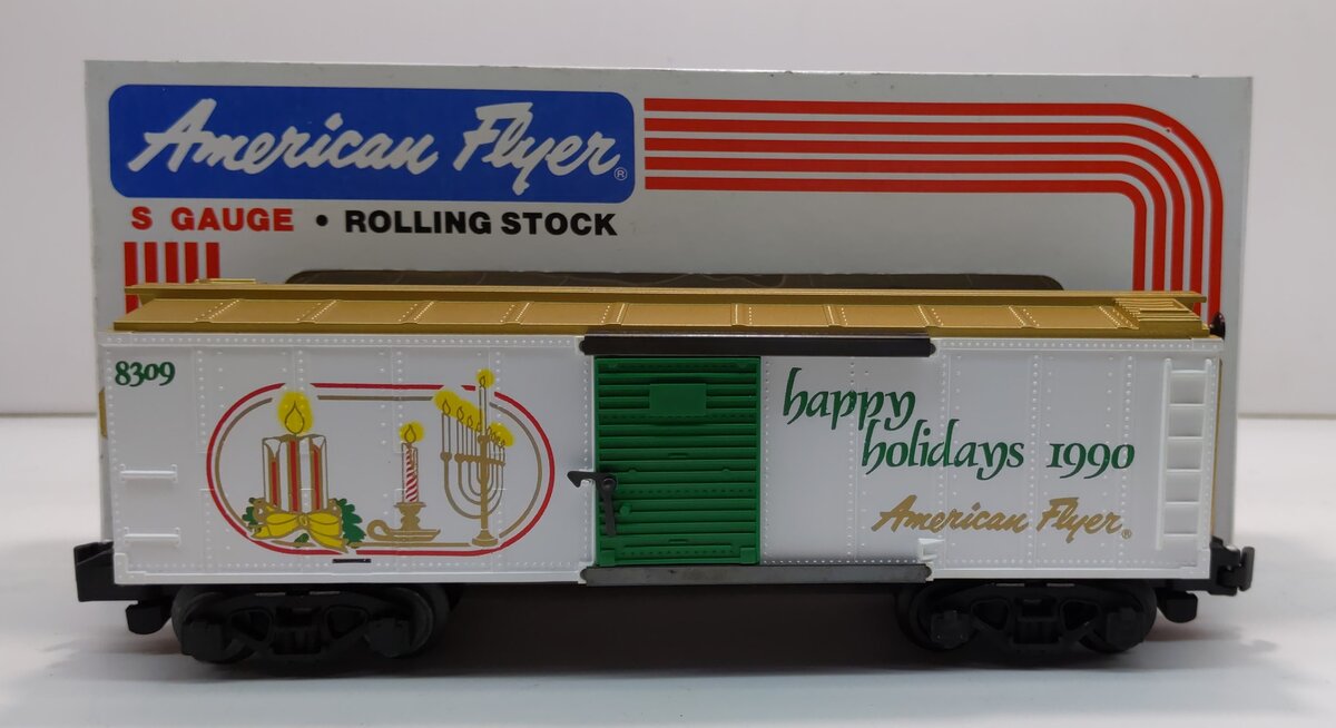 American Flyer 6-48309 S Gauge 1990 Seasons Greetings Boxcar #8309 LN/Box