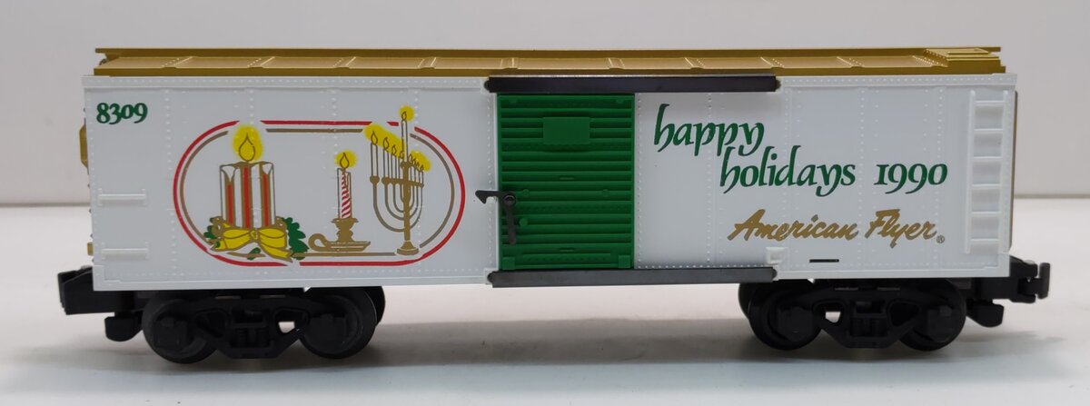 American Flyer 6-48309 S Gauge 1990 Seasons Greetings Boxcar #8309 LN/Box