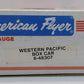 American Flyer 6-48307 S Gauge Western Pacific Boxcar #48307 LN/Box