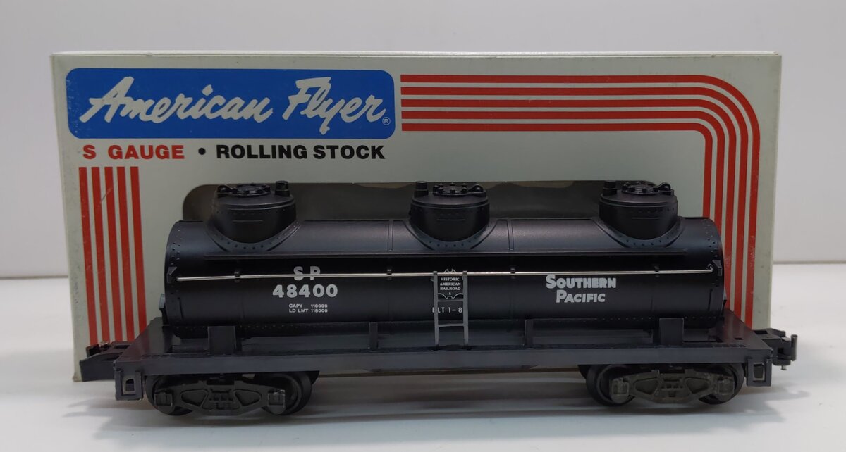 American Flyer 6-48400 S Gauge Southern Pacific Three Dome Tank Car #48400 LN/Box
