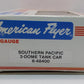 American Flyer 6-48400 S Gauge Southern Pacific Three Dome Tank Car #48400 LN/Box