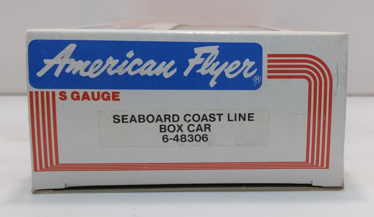 American Flyer 6-48306 S Gauge Seaboard Coastline Boxcar #48306 LN/Box