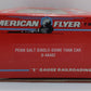 American Flyer 6-48402 S Gauge Penn Salt Single Dome Tank Car #24319 LN/Box