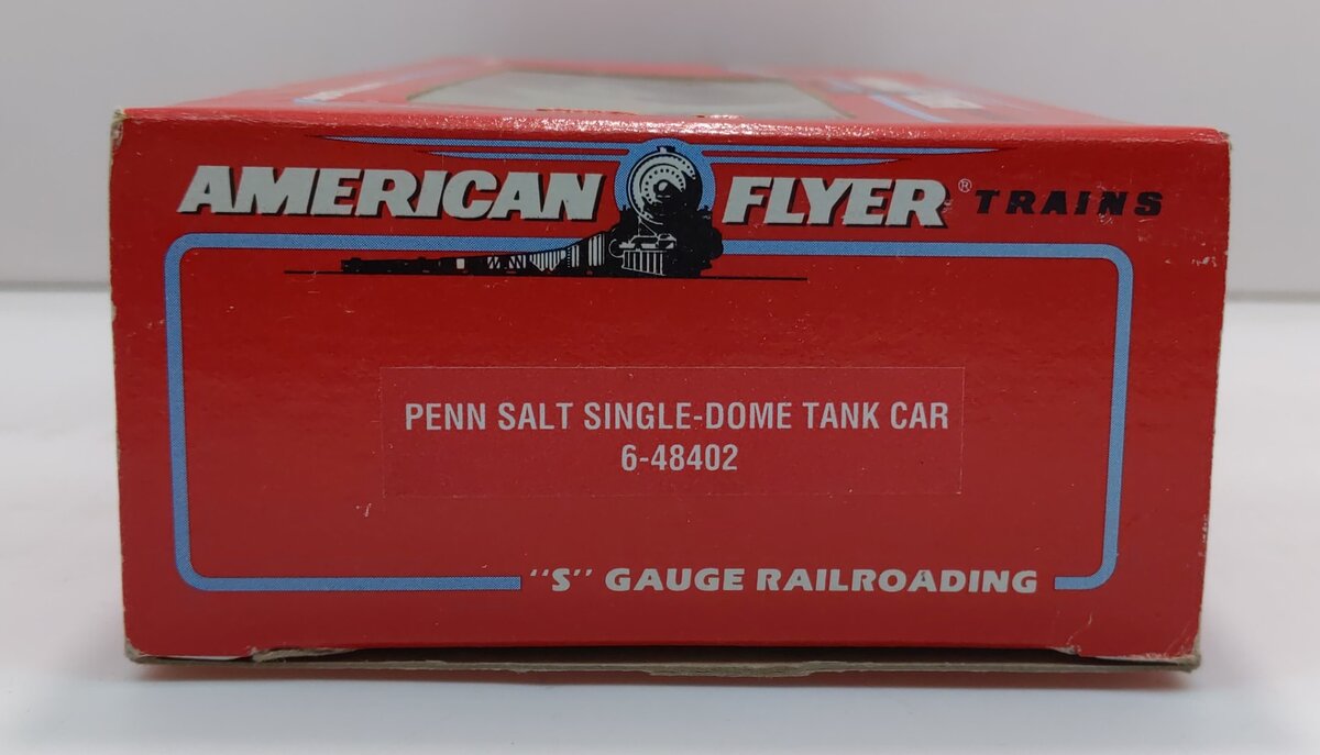 American Flyer 6-48402 S Gauge Penn Salt Single Dome Tank Car #24319 LN/Box