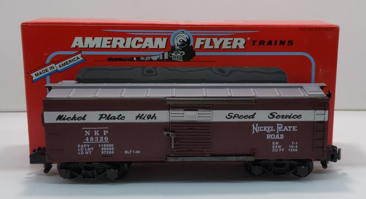 American Flyer 6-48320 S Gauge Nickel Plate Road Boxcar #48320 LN/Box