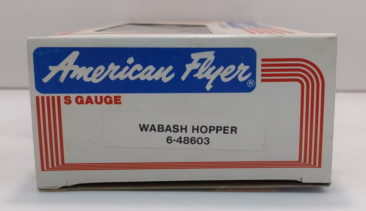 American Flyer 6-48603 S Gauge Wabash 3-Bay Hopper w/ Coal Load #48603 LN/Box
