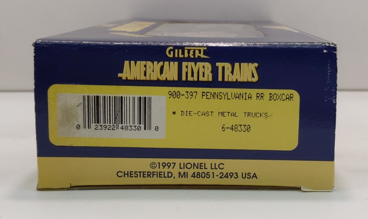 American Flyer 6-48330 S Gauge Pennsylvania Railroad Boxcar #900-397 LN/Box