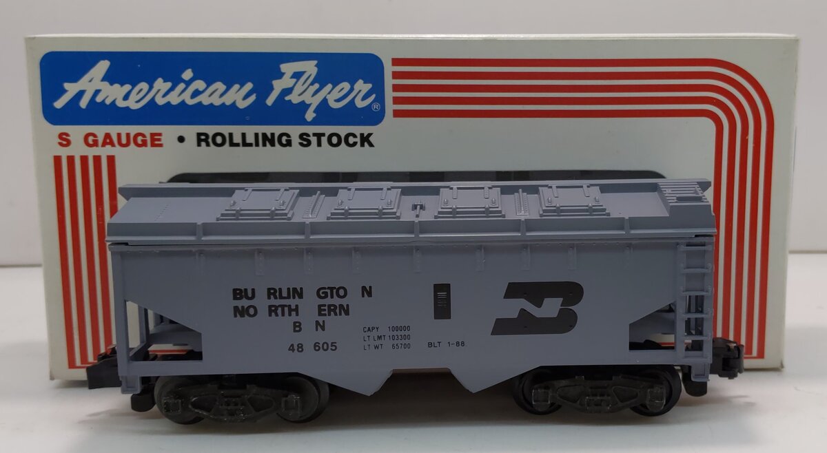 American Flyer 6-48605 S Gauge Burlington Northern Covered Hopper LN/Box