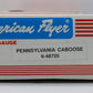American Flyer 6-48705 S Scale Pennsylvania Square Window Caboose LN/Box