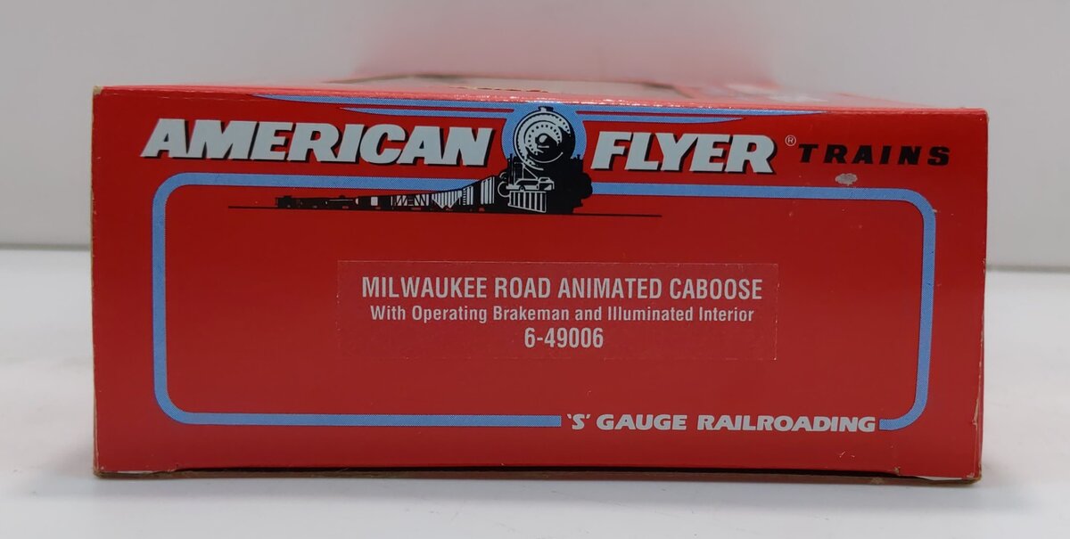 American Flyer 6-49006 S Gauge Milwaukee Road Caboose 49006 w/Operating Brakeman LN/Box