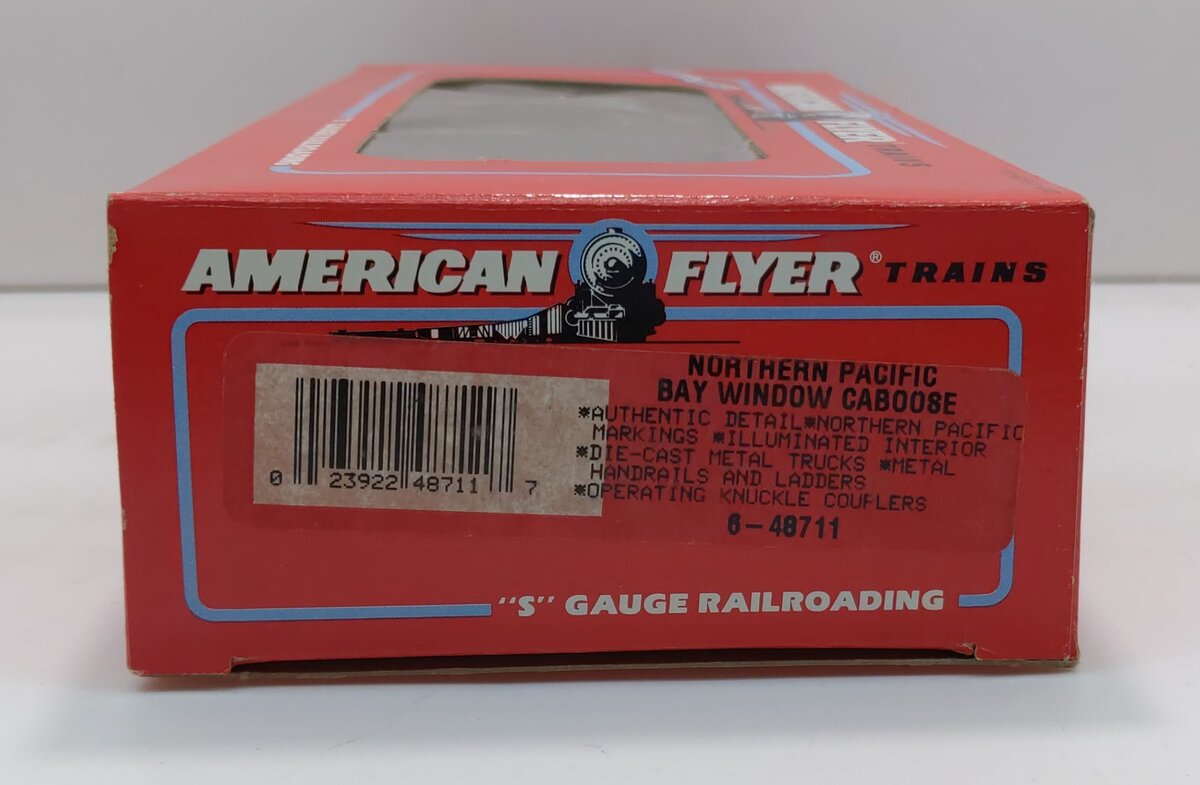 American Flyer 6-48711 S Scale Northern Pacific Bay Window Caboose NIB