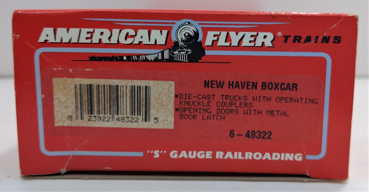 American Flyer 6-48322 S Gauge New Haven Boxcar #48322 LN/Box