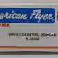 American Flyer 6-48308 S Gauge Maine Central Boxcar LN/Box