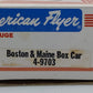 American Flyer 4-9703 S Gauge Boston & Maine Boxcar #9703 EX/Box