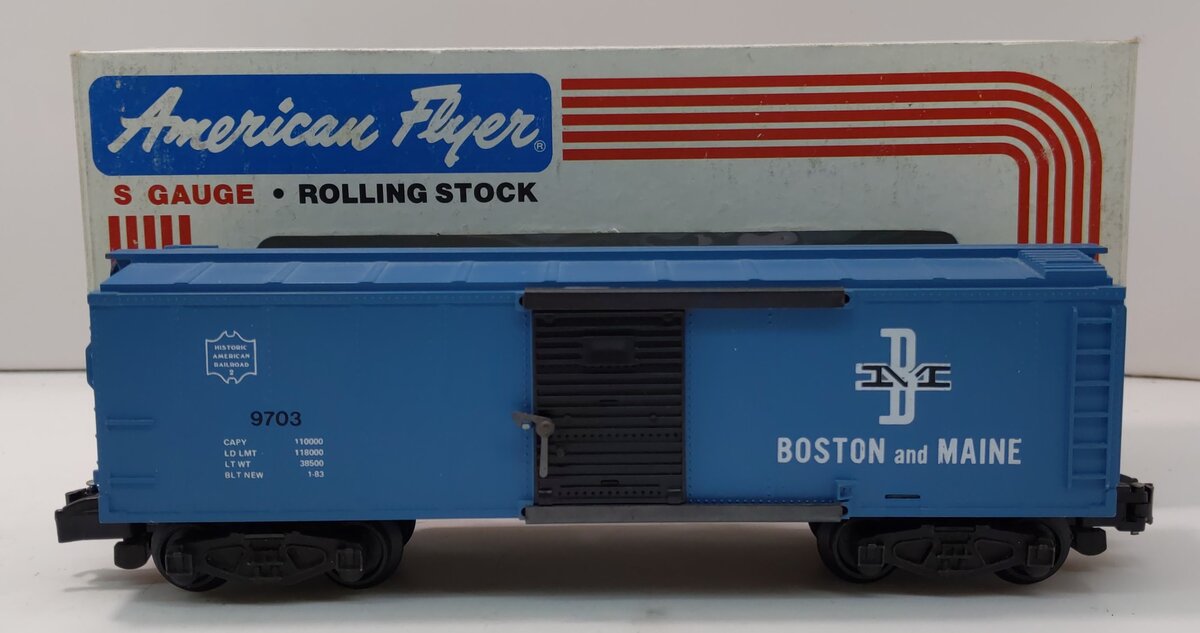 American Flyer 4-9703 S Gauge Boston & Maine Boxcar #9703 EX/Box