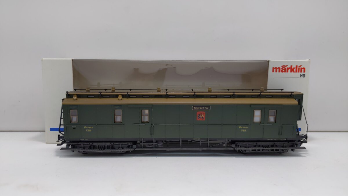 Marklin 4229 HO Scale Wurttemberg Express Train Mail Car LN/Box