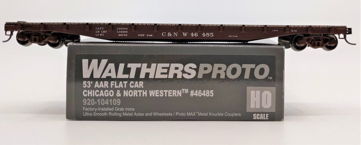 Walthers 920-104109 HO Chicago and North Western 53' AAR Flatcar RTR #46485 NIB