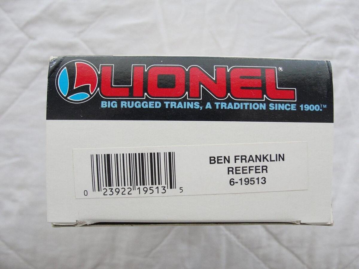 Lionel 6-19513 O Gauge Benjamin Franklin Reefer Car LN/Box