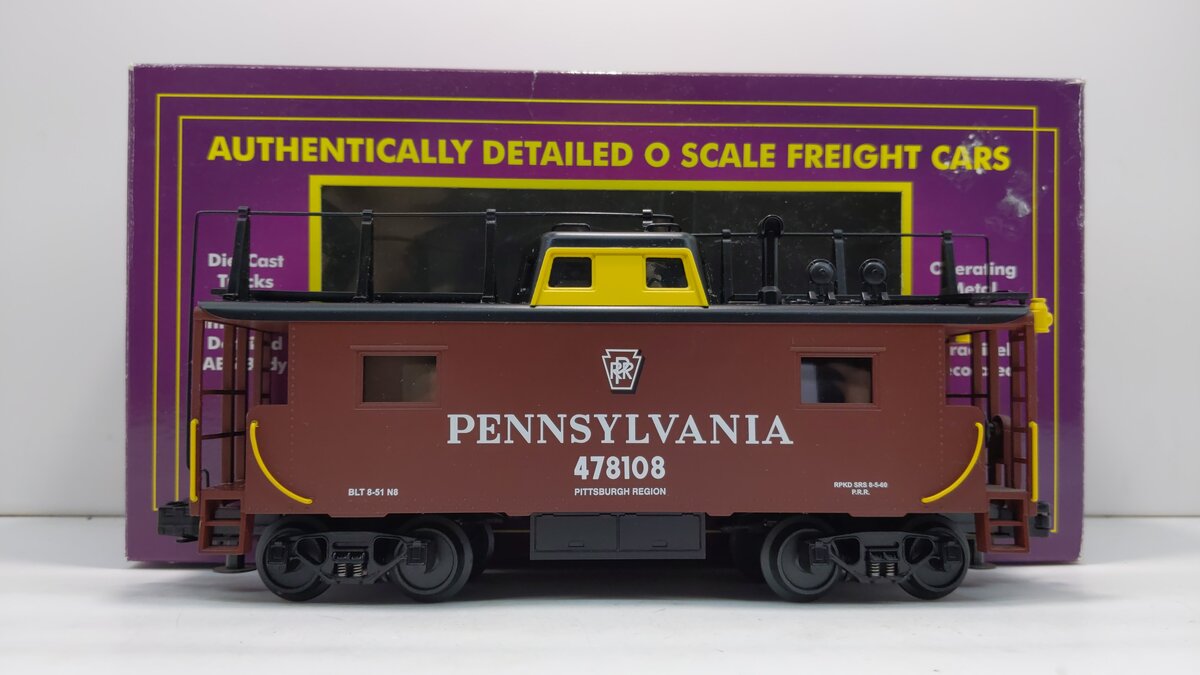 MTH 20-91098 O Gauge Pennsylvania N-8 Caboose #478108 EX/Box
