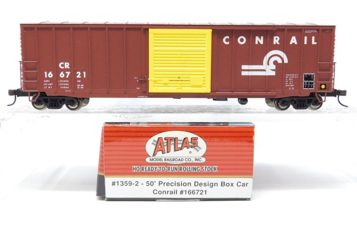 Atlas 1359-2 HO Conrail 50' Precision Design Box Car #166721