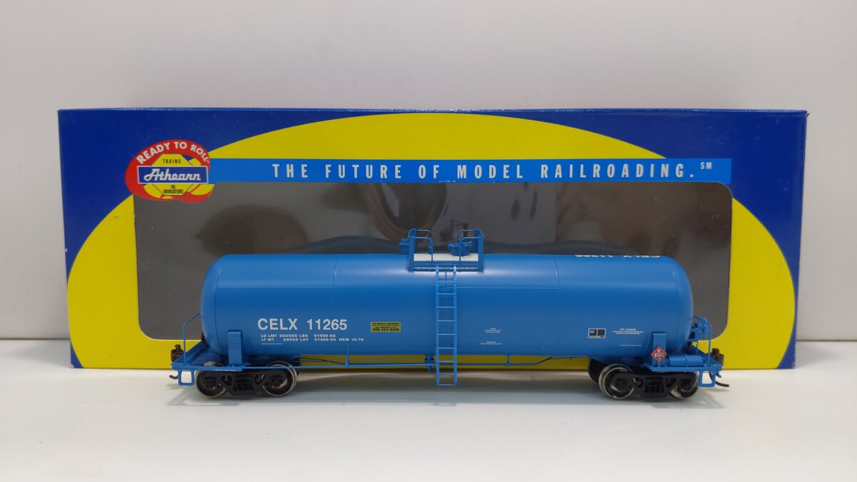 Athearn 73908 HO CELX 50' RTC 20,900 Gallon Tank Car #11265 LN/Box