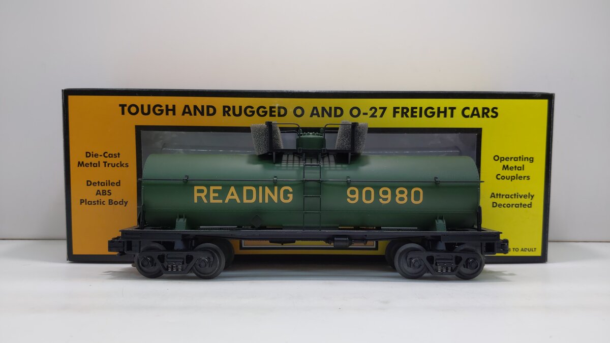 MTH 30-7017D O Gauge Reading Single Dome Tank Car #90980 LN/Box