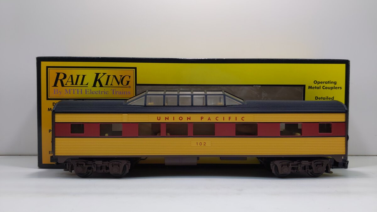 MTH 30-6107D Union Pacific 0-27 Streamlined Vista Dome Passenger Car #102 LN/Box