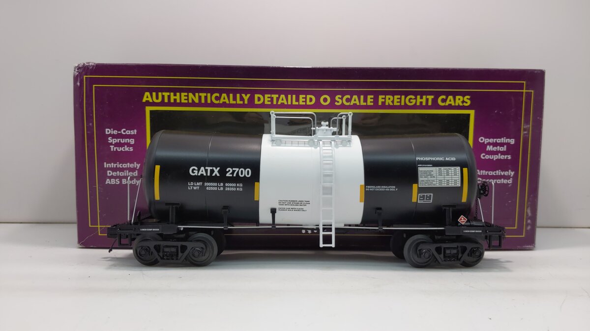 MTH 20-96714 O Gauge GATX Funnel Flow Tank Car #2700