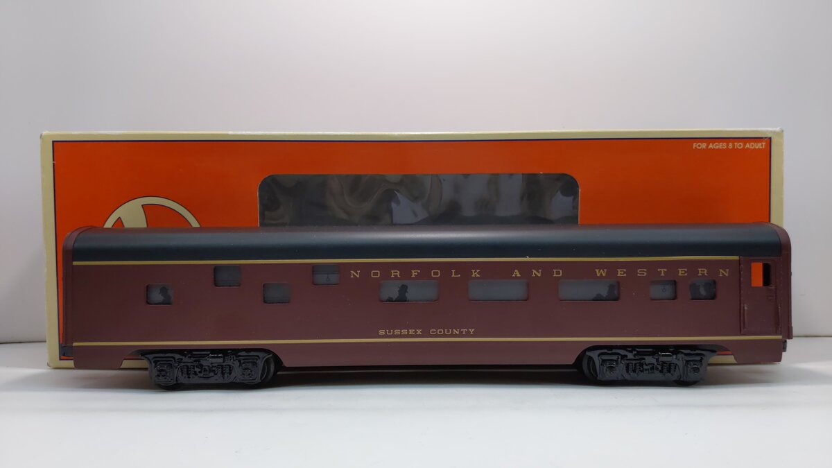 Lionel 6-19151 O Gauge Norfolk & Western "Sussex County" Duplex Roomette Car LN/Box